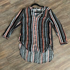 DR2 - long sleeve striped shirt dress